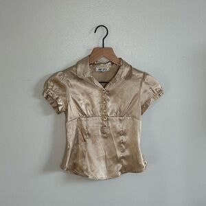 Gold baby t blouse